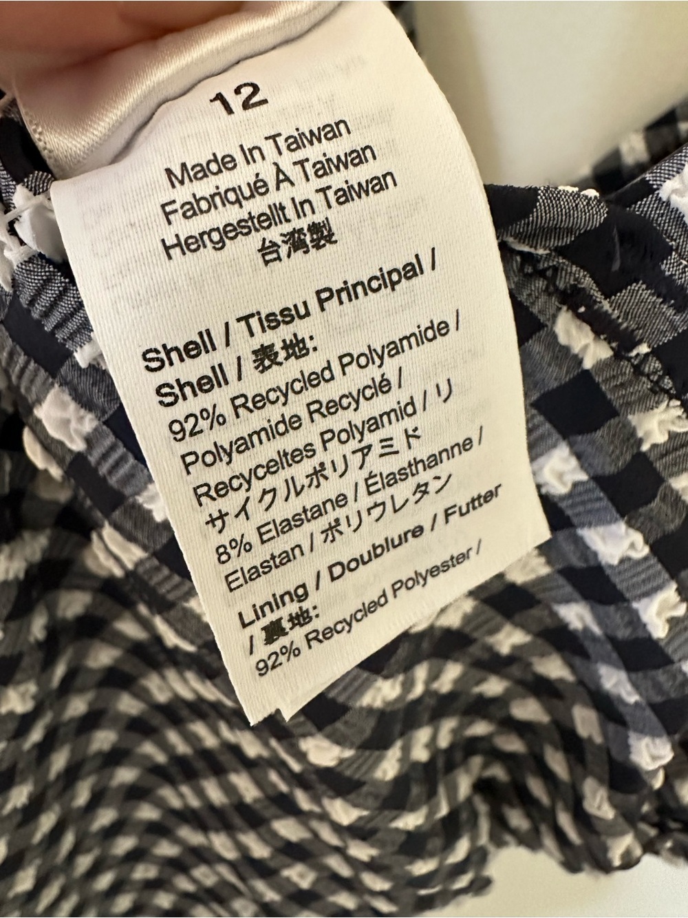 NWT J.crew Ruched swim dress in classic gingham - Picture 7 of 9